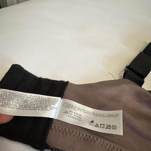 Wacoal 34G Black Lace Brown Underlay Convertible Bra Style 855295 Underwire - Picture 8 of 11